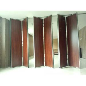 Conference Room Sliding Wall Partition Melamine Surface Ceiling Track Roller