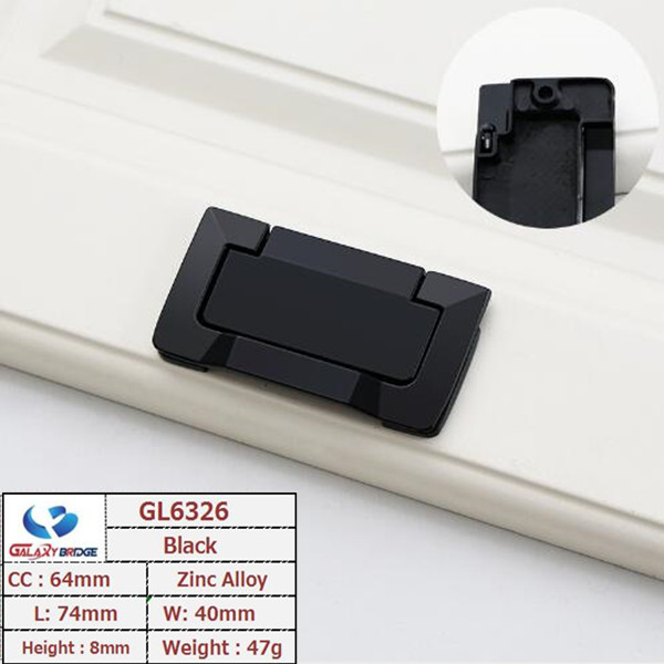 Brush Brass Hidden Drawer Pulls Kitchen Cabinet Knobs / Closet Square 64mm Handles T Bar Pulls Furniture Fittings