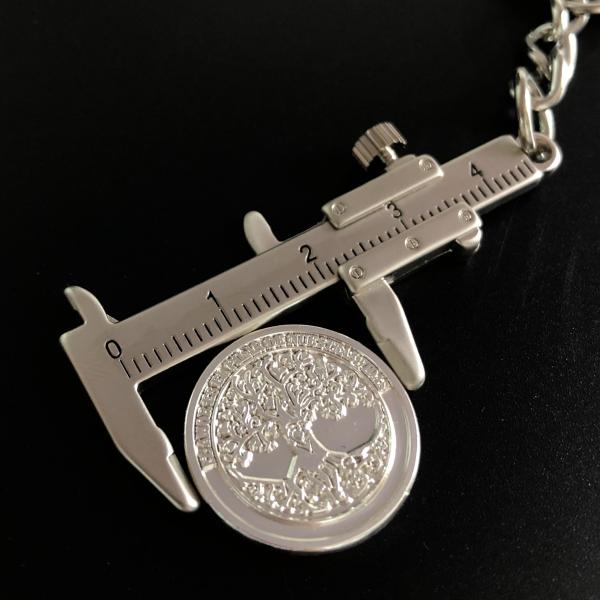 Portable Personalized Metal Keychain Mini Vernier Caliper Measuring Gauging Tools