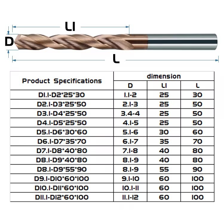 CNC Carbide Twist Drill HRC 50 60 Coated Tungsten Solid Carbide External Cooling Drill Bits Drilling Tools for Alloy Machining