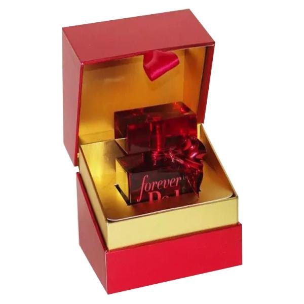 custom high end fragrance hinged packaging box with shoulder luxurious perfume gift box