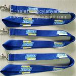 Coloured polyester badge lanyards with plastic detachable release buckle,