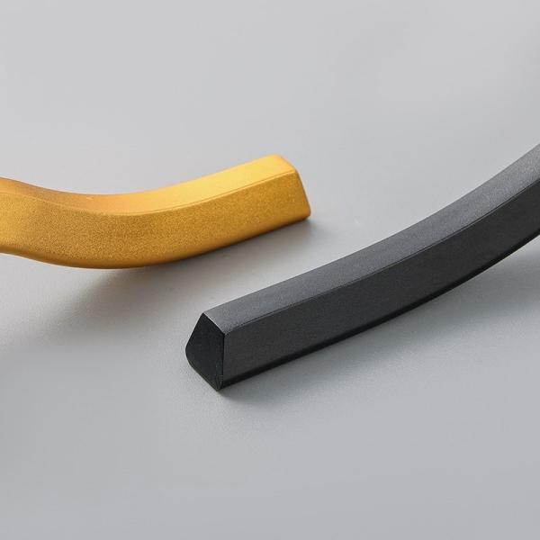 192mm Aluminum Alloy Furniture Wave Shape Handles Gold Black For Drawer