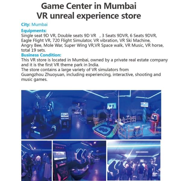 AC 220V Amusement Park Virtual Reality Video Game Equipment With Vibration Platform