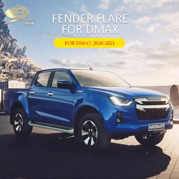 Abs Fender Flares For Isuzu Dmax 2020-2021 With Chromed Kit Wheel Arch