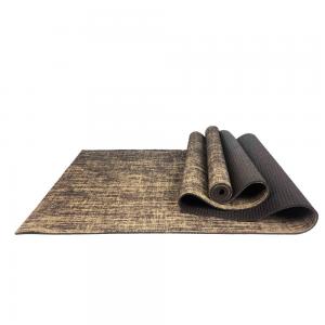 China OEM ODM Brown PVC Yoga Gym Stuff Fitness Natural Jute Yoga Mat on sale