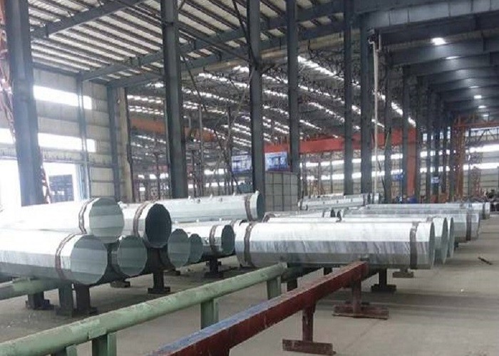 5 - 70m Power Monopole Transmission Tower Tensile Tested High Capacity, Steel Transmission Tower