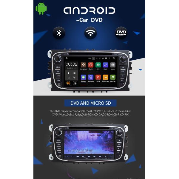 WIFI IPOD USB AUX Car Dvd Player For Ford Focus Touch Screen Humanization Design
