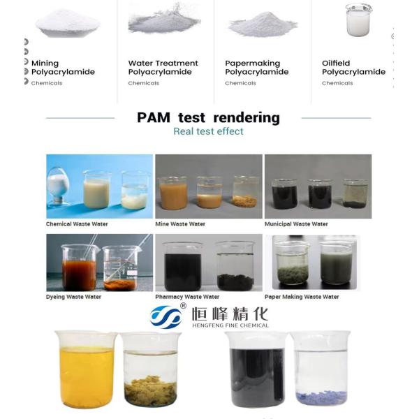 Water Treatment Flocculant Anionic Cationic Polymer PAM Polyacrylamide for Sale