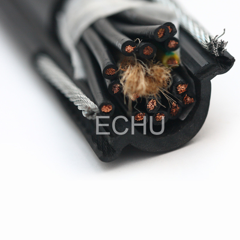 Flexible Round Traveling Control Cable for cranes or other appliances RVV(2G) 8Cx0.75SQMM in black colr