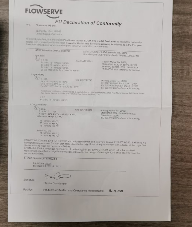 FLOWSERVE Valve Positioner Logix 500 Series Positioner 510si-15-W2DEE-00F0-000 Clearance Sale