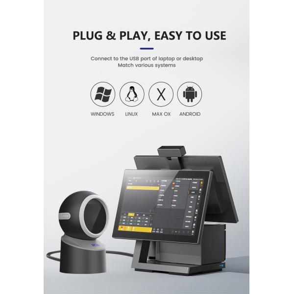 Circular Desktop Barcode Scanner 1d Qr 2d Barcode Full Code Support Cheap Sales With Free Oem Service