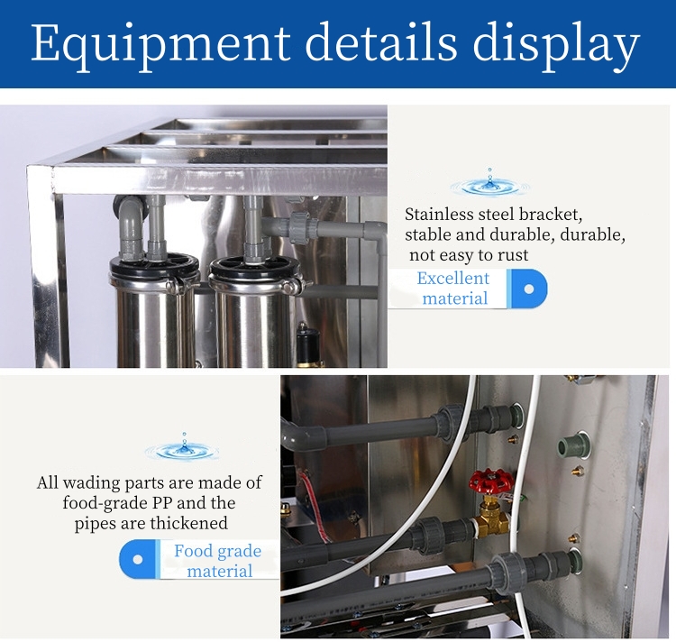 RO-500 500LPH Industrial Water Purification Systems Reverse Osmosis Water Plant For Customized Voltage Drinked Pure Water