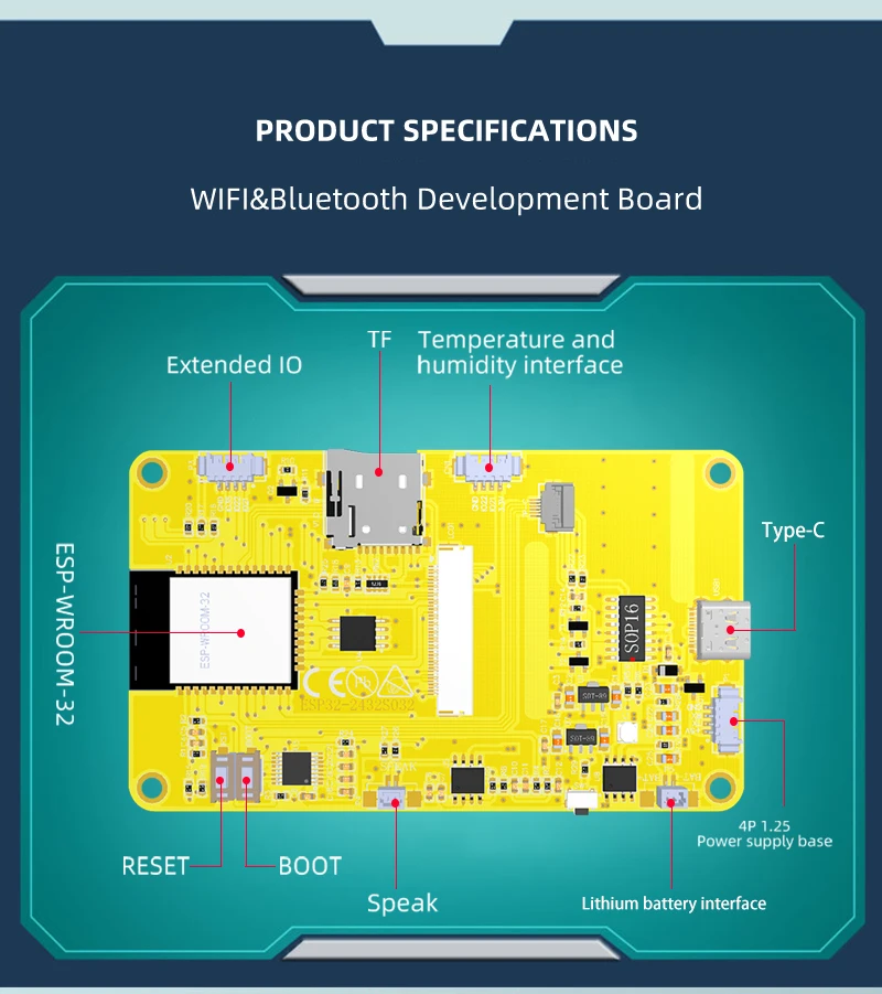 ESP32 display supports Bluetooth and WiFi with a 3.2-inch display 240*320