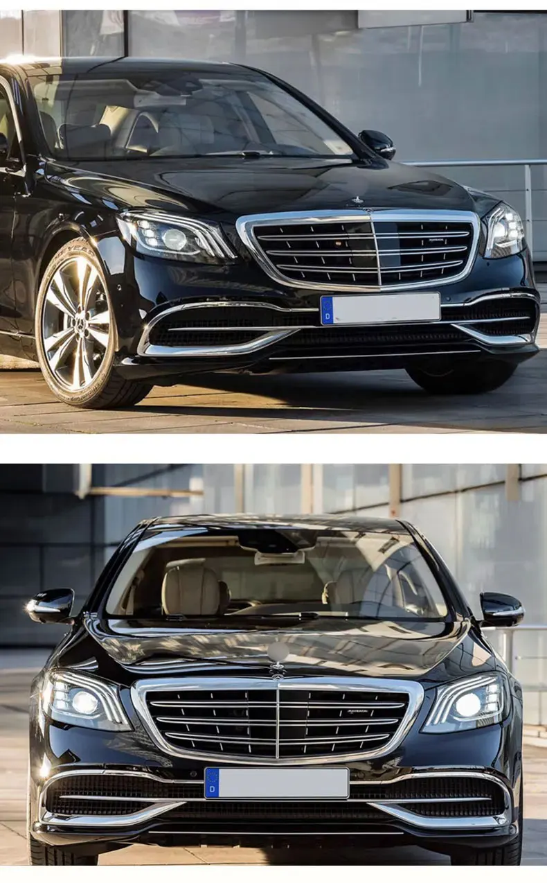 LED Headlights Assembly For Mercedes Benz S Class W222 14-18 Modified Maybach Front Head Light Drl Flowing Turn S65 S63