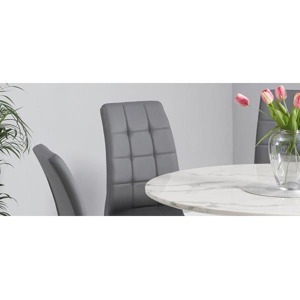 White Oem Odm Circle Marble Dining Table 120cm