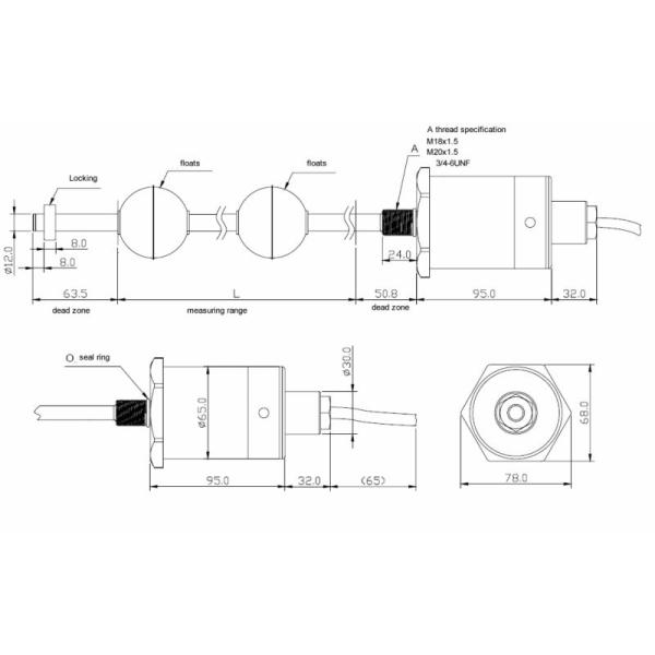 GXCZ 2014 high performance magnetic level transmitter with accuracy 0.25%