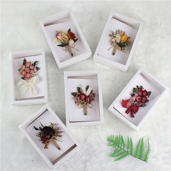 Handmade Beautiful Dried Flowers Card With Baby Breath Gypsophila Flowers