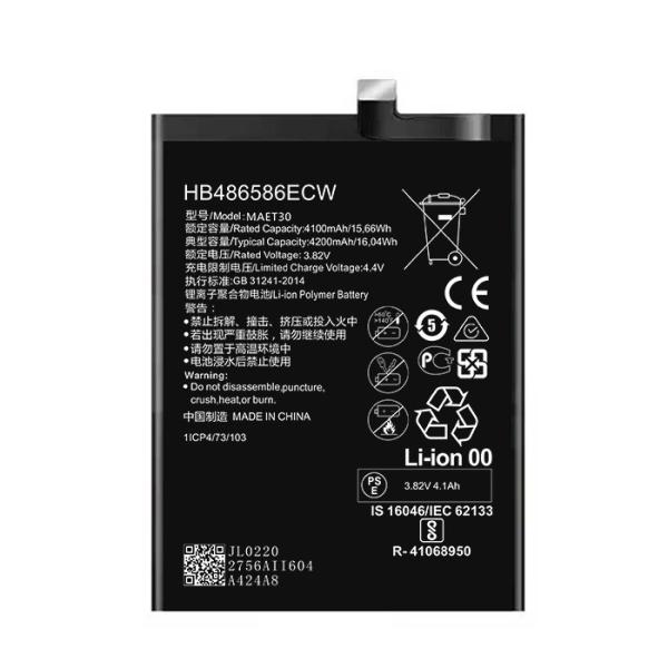 Quality 100% Original Mate30 Huawei Lithium Ion Battery rechargeable HB486586ECW for sale