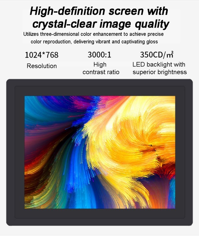 New 21.5 Inch Industrial Touch Panel PC with Intel Core I5 Multiple Ports-4 COM IP65 Level Protection All-In-One Design