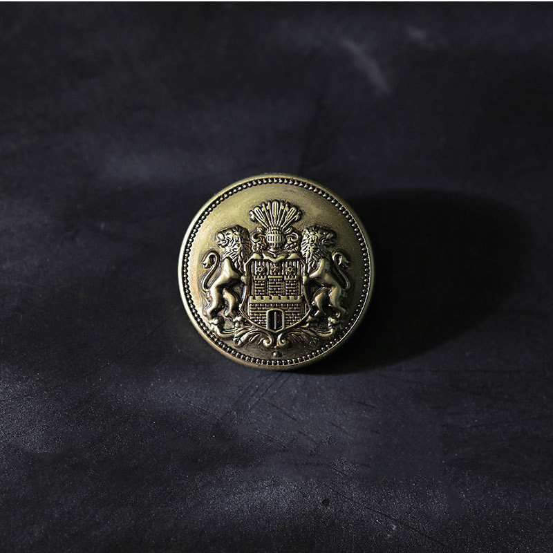 Custom logo zinc alloy buttons metal shank button for coat