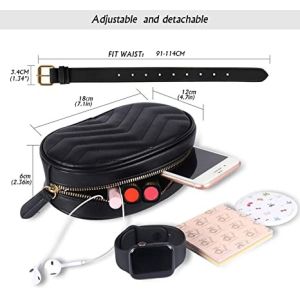 Crossbody Fashion Fanny Pack PU Leather Waterproof Belt Bag
