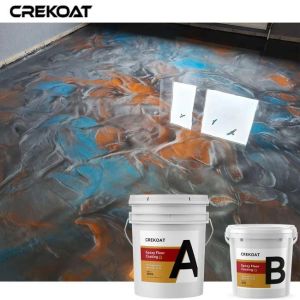 Unique Metallic Epoxy Floor Coating Pearlescent Light Reflective