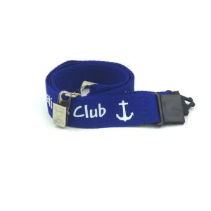 Dark Blue Personalized Key Lanyards Advertising Items With Badge Clip