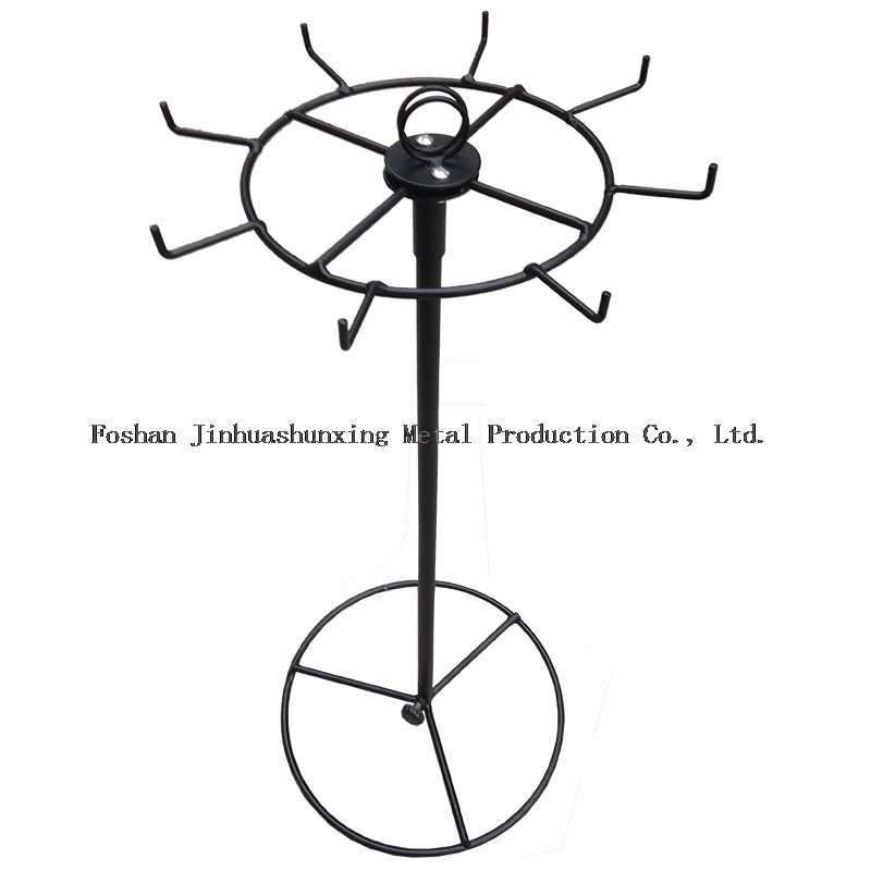 550mm Height 100mm Width Rotating Display Rack With Hooks