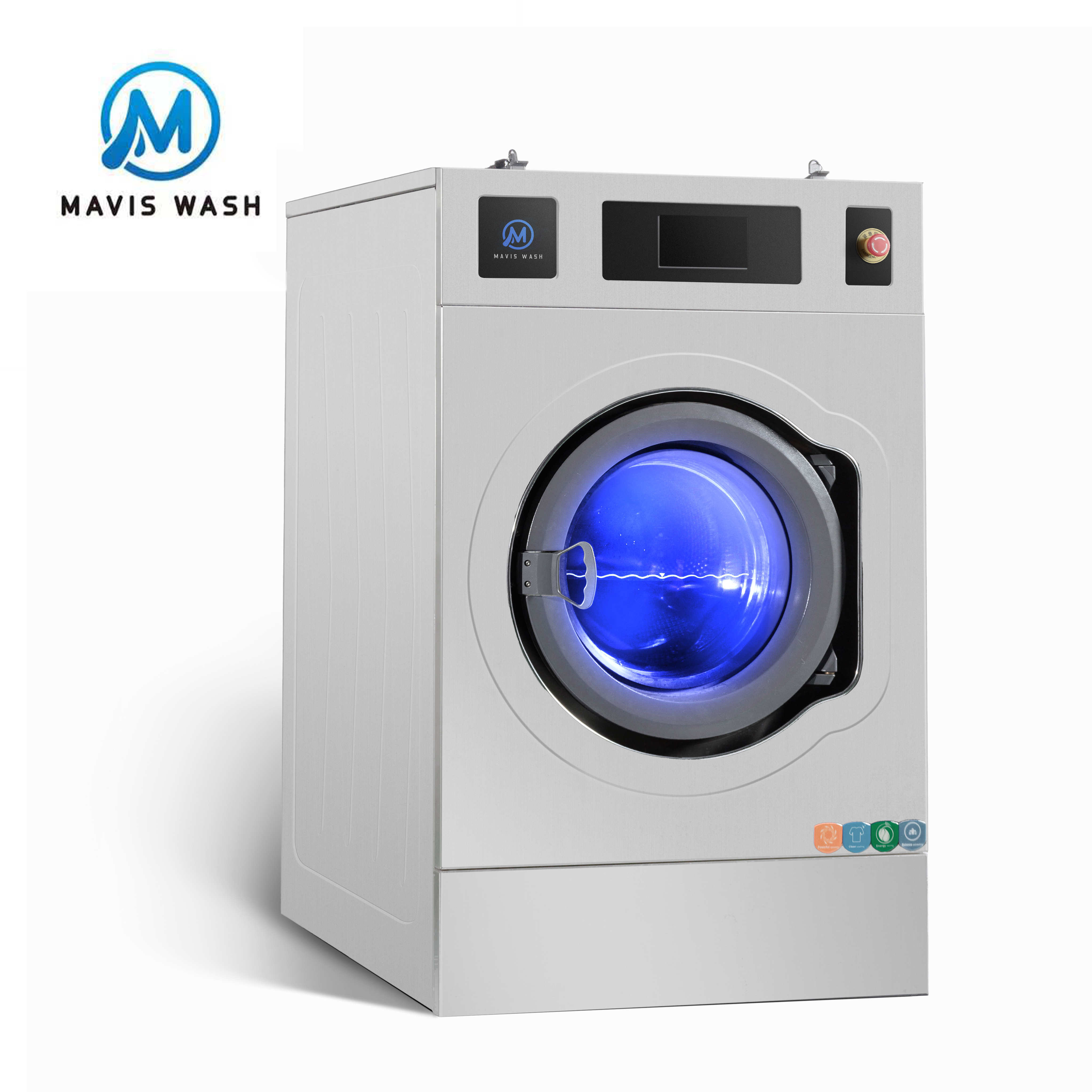 22kg Soft Mount Fully Automatic Industrial Laundry Machine for Hotel Hospital University