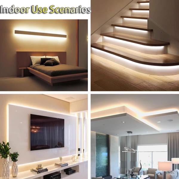 LED Soft Light Strip 12v Low Voltage 2835 Super Bright Patch Self-Adhesive Light Trough Bare Board Card Slot Light Strip Counter Decorative Light