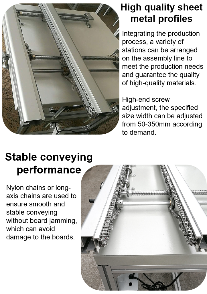 Electronic Products Machinery Wave Soldering Infeed Dip Loader Conveyors