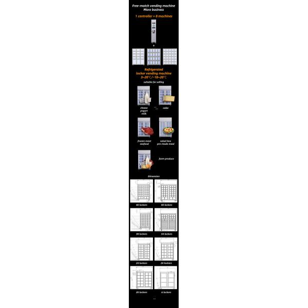 Free Match Smart Locker Vending Machine For Farm Products Fresh Fruits Locker Vending Machine