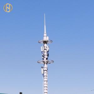 Buy cheap Hot Rolled Steel Communication Tower Pole 35M 36M Long Service Life product