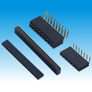 2.54 mm Pitch H 7.1 Dual Row Female Header Connector Right Angle