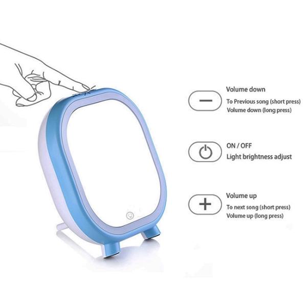 HD Wireless Bluetooth Speakers Push - Button Operation With Fill Light Makeup Mirror