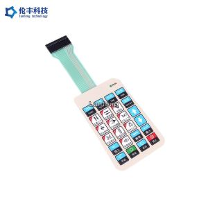 Polyester LED Membrane Switch , Metal Dome Membrane Switch Keyboard