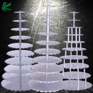 Buy cheap Aluminum Alloy 10 Tiers Wedding Cake Display Tower, Round Cupcake Stand Tower For Party Large Event product