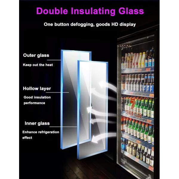 Remote Compressor Auto Defrosting Multi Deck Soft Drink Display Chiller For Hotel