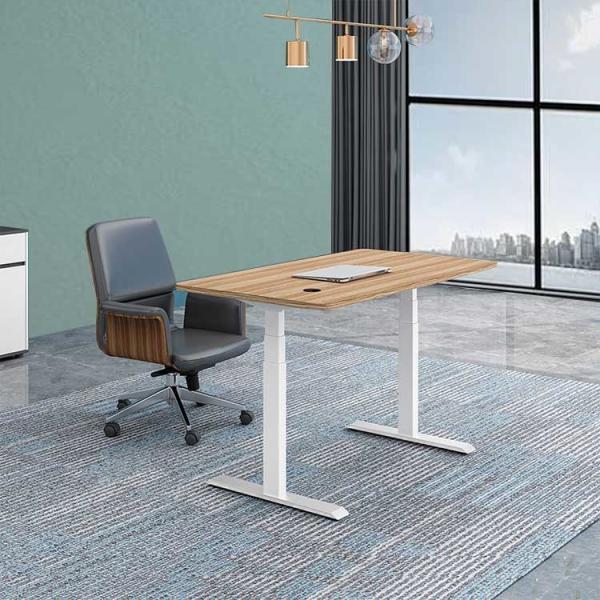 Automatic Lifting Office Height Adjustable Desk Wooden Electric Standing Lift Desk