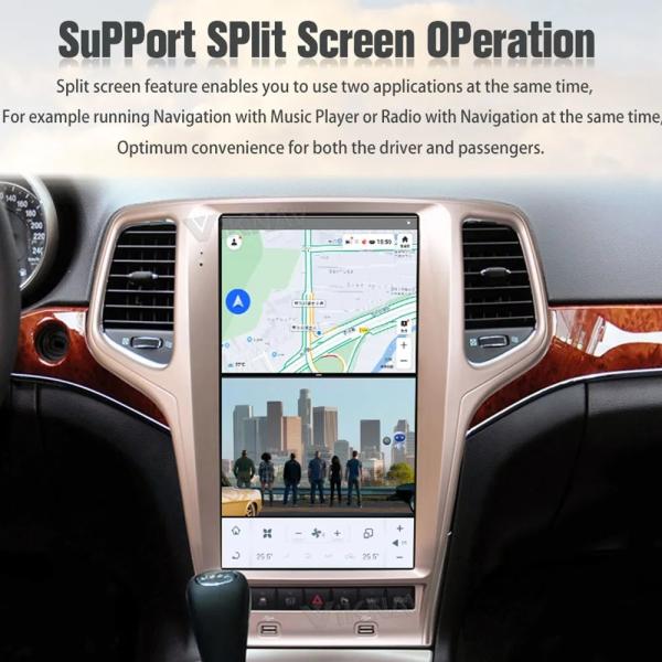 13.6 Inch Touch Screen Stereo For 2011-2013 Jeep Grand Cherokee 128G Navigation GPS Multimedia Player Wireless Carplay