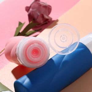 Makeup Silicone Squeeze Refillable Travel Containers Pink Braid Shape 3oz