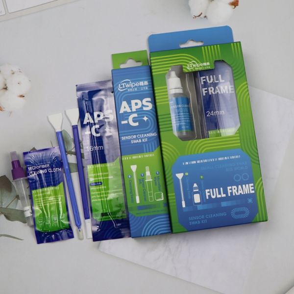 2 in 1 Portable 16mm Microfiber Sensor Swab Cleaning Kit Camera Cleaner DSLR Camera Cleaning Kit with Liquid