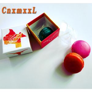 Varnishing Archaize Style Macaron Packaging Boxes SGS Printed Paper Box