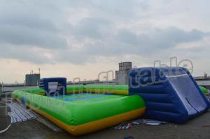 Buy cheap Giant Soap Water Football Field Inflatable Soccer Field for Sale product