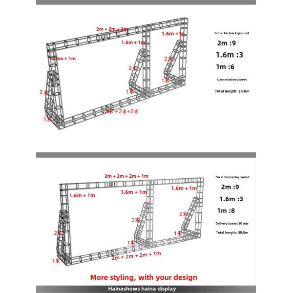 Sturdy Aluminium Stage Truss Welding Aluminum Box Truss For Advertising Display