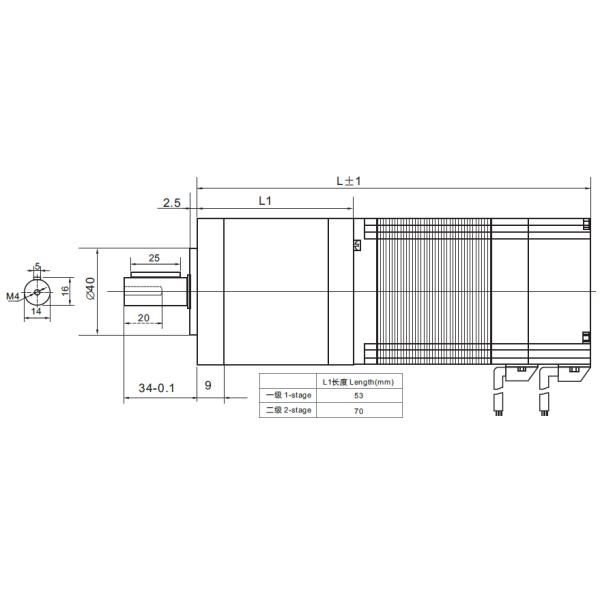 200W/300W/400W 60mm Brushless DC Motor 48V with planetary gearbox Brushless DC planetary geared motor
