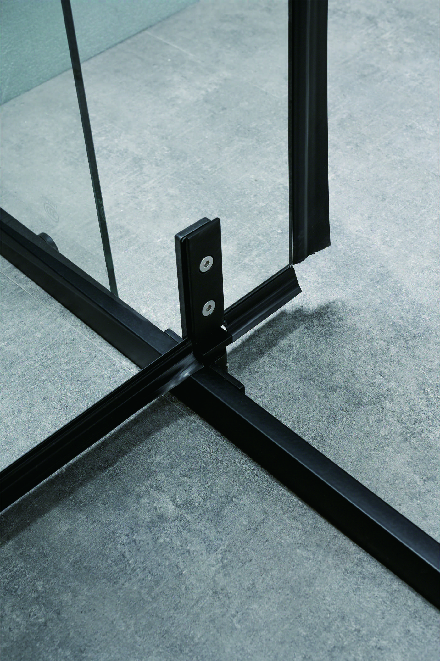 Affordable Black SS Frame Shower Enclosures With Tempered Glass For Modern