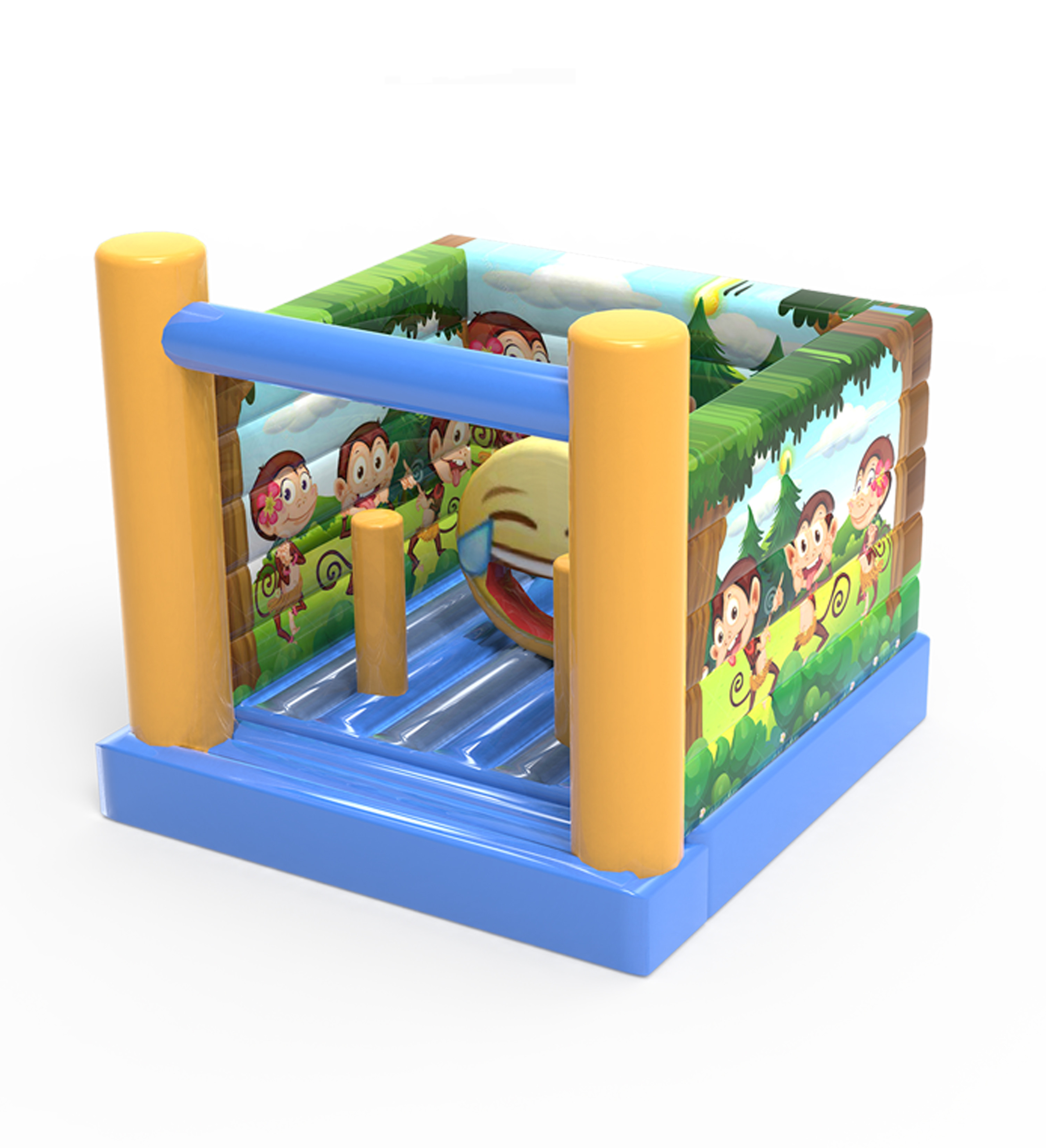 Buy cheap Small Commercial Grade Inflatable Monkey Bouncy Castle 4*4*4m product