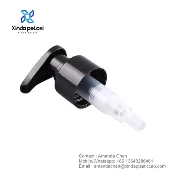 Black Cosmetic Bottle Caps Plastic Lotion Pump For Plastic Lotion Bottles